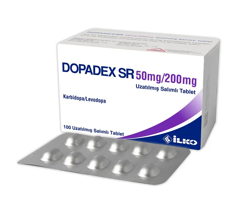 DOPADEX SR 50 MG/200 MG UZATILMIS SALIMLI 100 TABLET kutu görseli