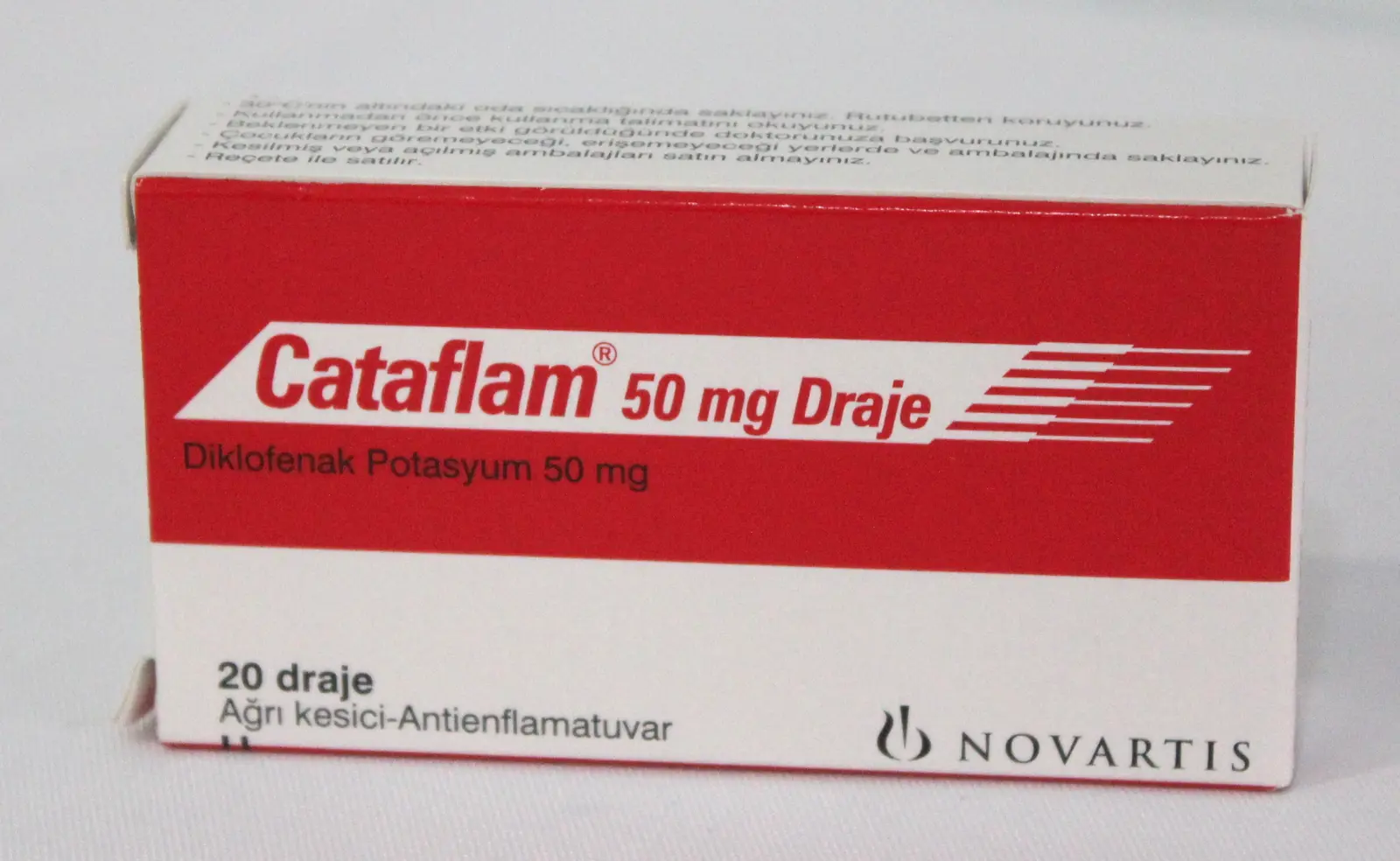 CATAFLAM 50 MG 20 DRAJE kutu görseli