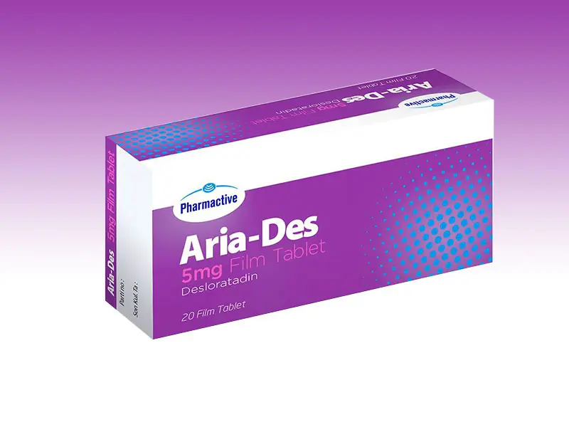 ARIA-DES 5 MG FILM KAPLI TABLET (20 FILM KAPLI TABLET) kutu görseli