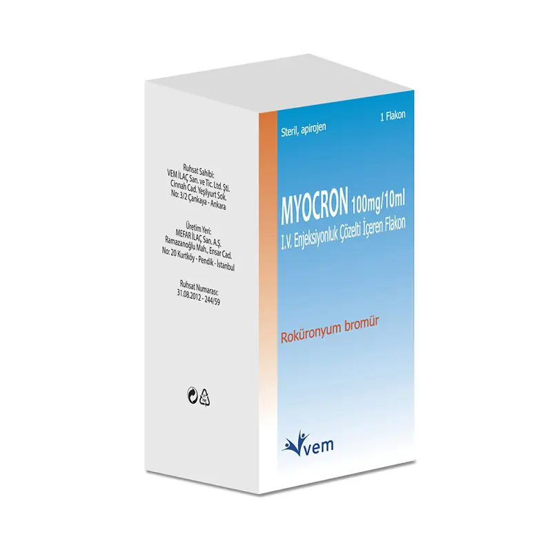 MYOCRON 100 MG/10 ML IV ENJEKSIYONLUK COZELTI ICEREN 1 FLAKON kutu görseli