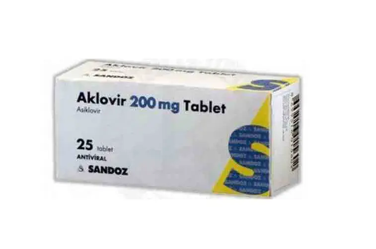 AKLOVIR 200 MG 25 TABLET kutu görseli