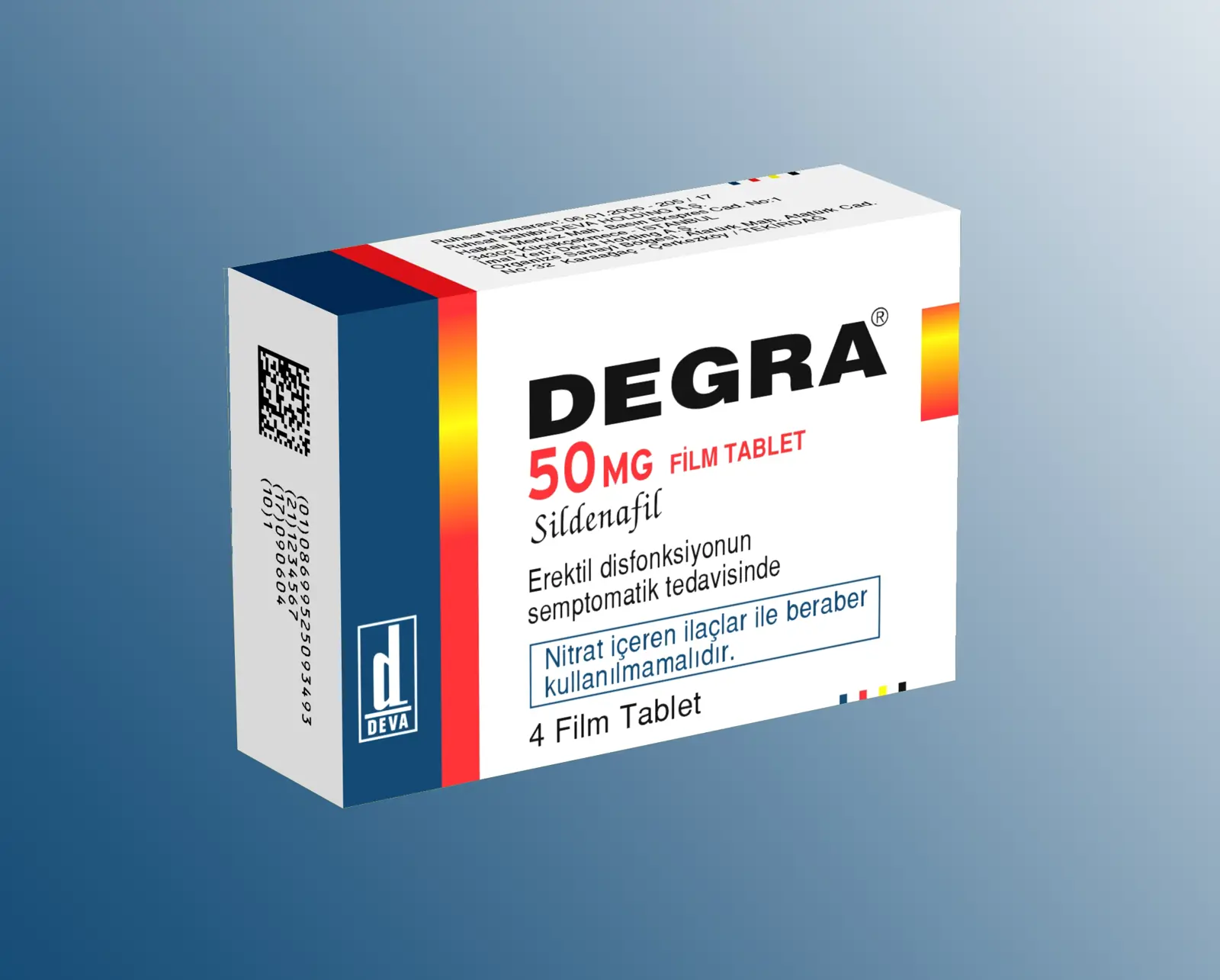 DEGRA 50 MG 8 FILM KAPLI TABLET görseli 2