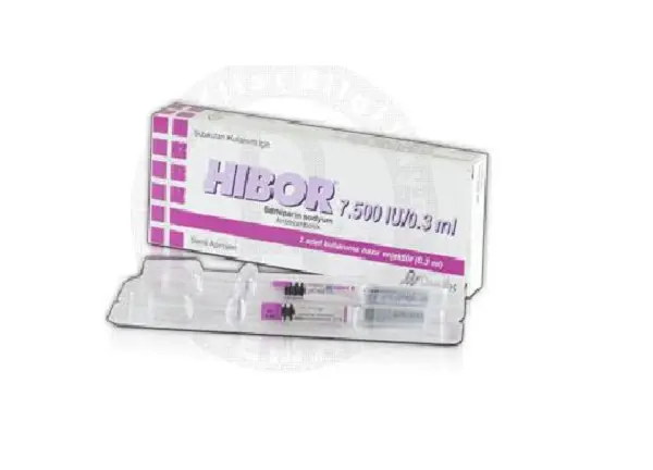 HIBOR 7500 IU/0,3 ML KULLANIMA HAZIR 2 ENJEKTOR kutu görseli