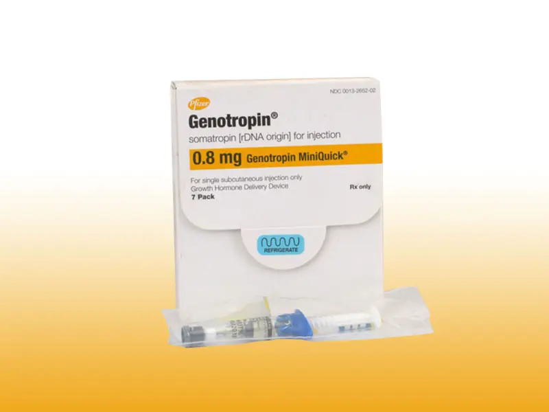 GENOTROPIN MINIQUICK SC ENJEKSIYONLUK COZELTI ICIN TOZ VE COZUCU ICEREN 2,4 IU (0,8 MG) TEK DOZ 7 ENJEKTOR kutu görseli