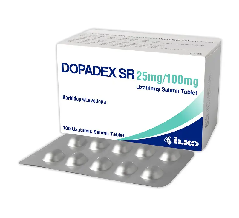 DOPADEX SR 25 MG/100 MG UZATILMIS SALIMLI 100 TABLET kutu görseli