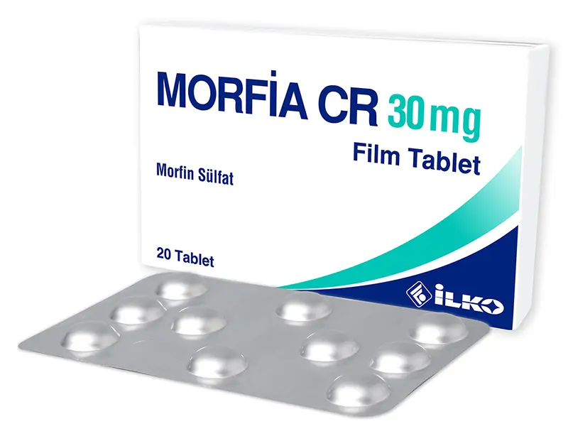 MORFIA CR 30 MG 20 FILM TABLET kutu görseli