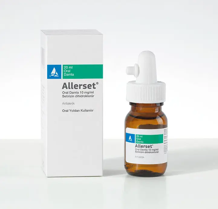 ALLERSET 10 MG/ML ORAL DAMLA,COZELTI (20ML) kutu görseli