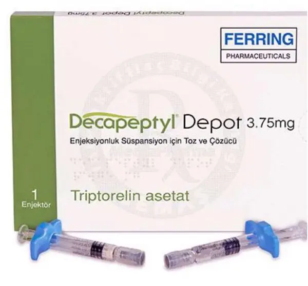 DECAPEPTYL DEPOT 3,75 MG INJEKSIYONLUK SUSPANSIYON ICIN TOZ VE COZUCU kutu görseli
