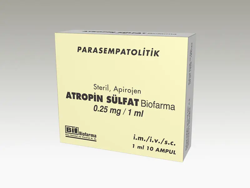 ATROPIN SULFAT BIOFARMA 0,25MG/1ML 100 AMPUL kutu görseli