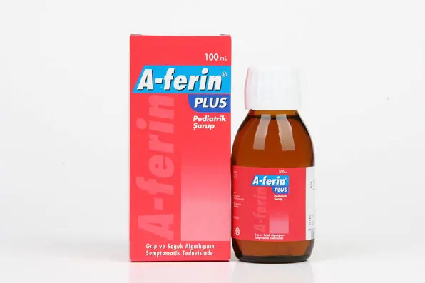 A-FERIN PLUS 1 MG+15 MG+160MG/5 ML PEDIYATRIK SURUP (100 ML) kutu görseli