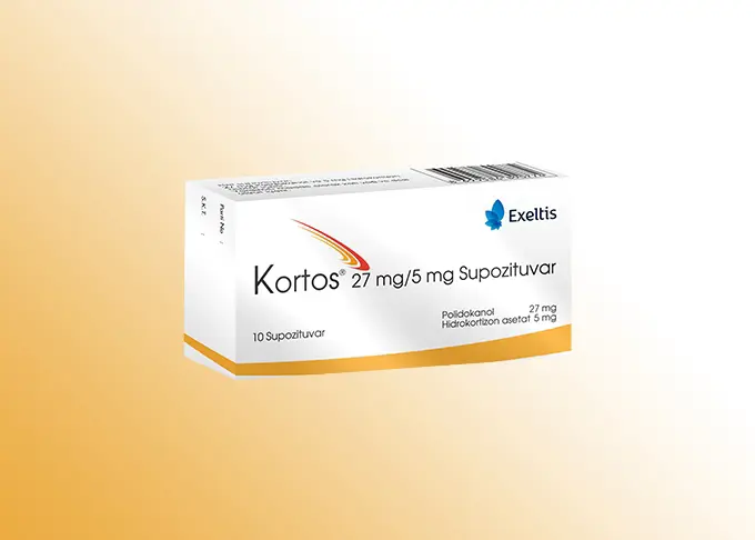 KORTOS 27 MG/ 5 MG 10 SUPOZITUAR kutu görseli