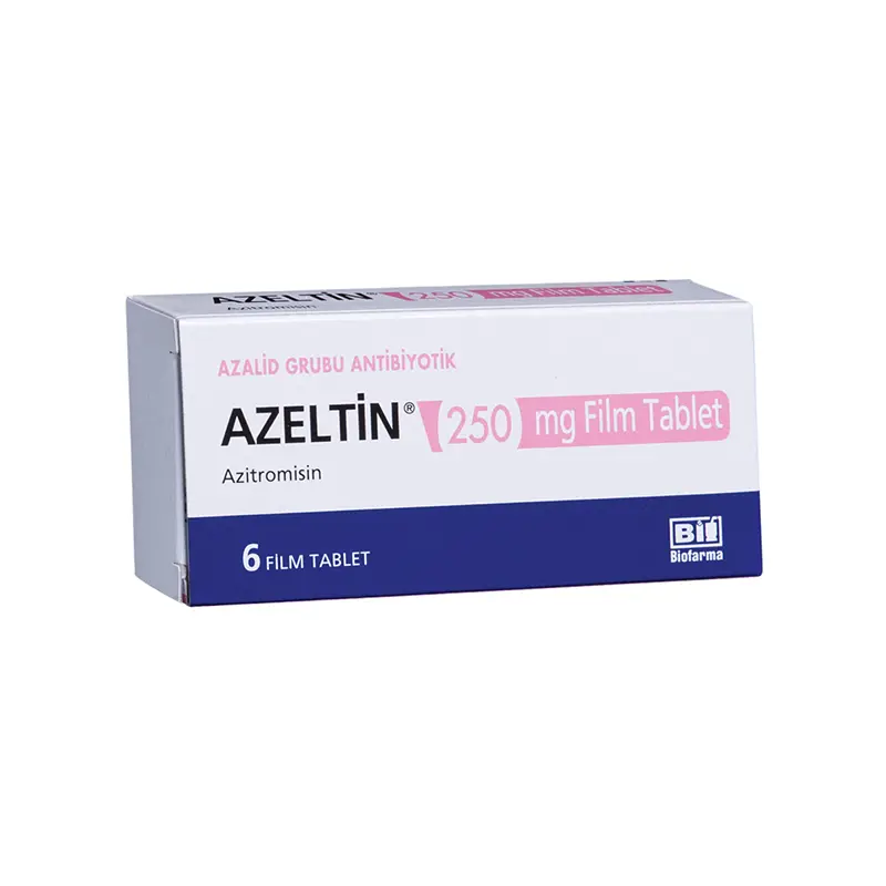AZELTIN 250 MG 6 FILM KAPLI TABLET kutu görseli