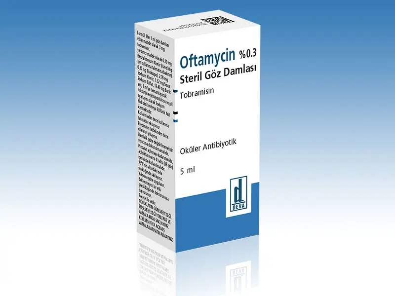 OFTAMYCIN % 0,3  STERIL GOZ DAMLASI 5 ML kutu görseli