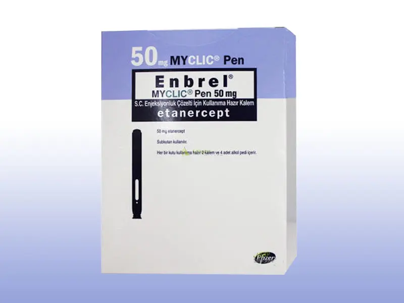 ENBREL PEN 50 MG ENJ. COZ.ICIN KULLANIMA HAZIR 2 KALEM kutu görseli