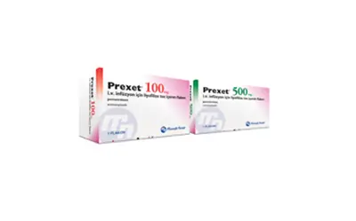 PREXET 100 MG IV INFUZYON ICIN LIYOFILIZE TOZ ICEREN FLAKON kutu görseli